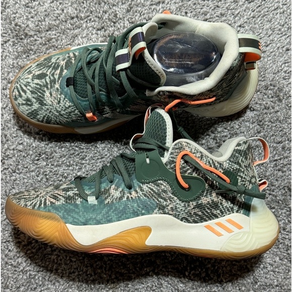 Adidas Harden Stepback 3 US Size 9 Green Oxide Beam Orange Off White GZ7240 - Picture 1 of 8